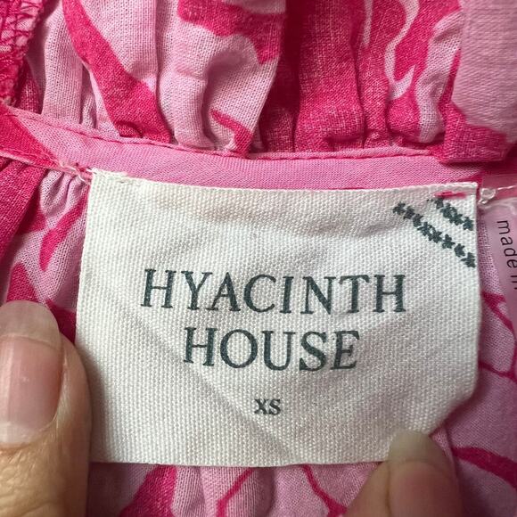 Hyacinth House Pink Textured Floral Thea Mini Dress Size XS - Picture 5 of 7